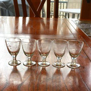 VINTAGE ETCHED APERTIF GLASSES